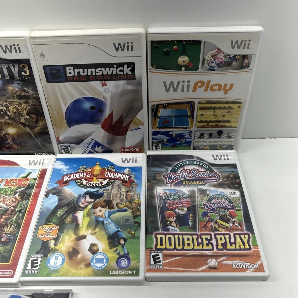 12 Nintendo Wii Games Bundle Donkey‎ Kong Sports Hunting & More Lot Great Value